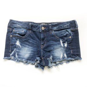 EXPRESS JEANS Denim Jean Shorts Distressed Sz 10